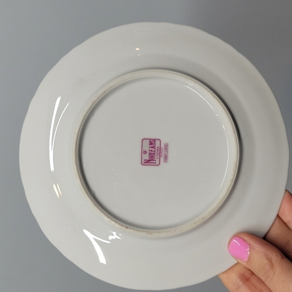 Norleans China Japan. First Love Set of 4 Bread & Butter Plates 6" Vintage - Picture 10 of 12